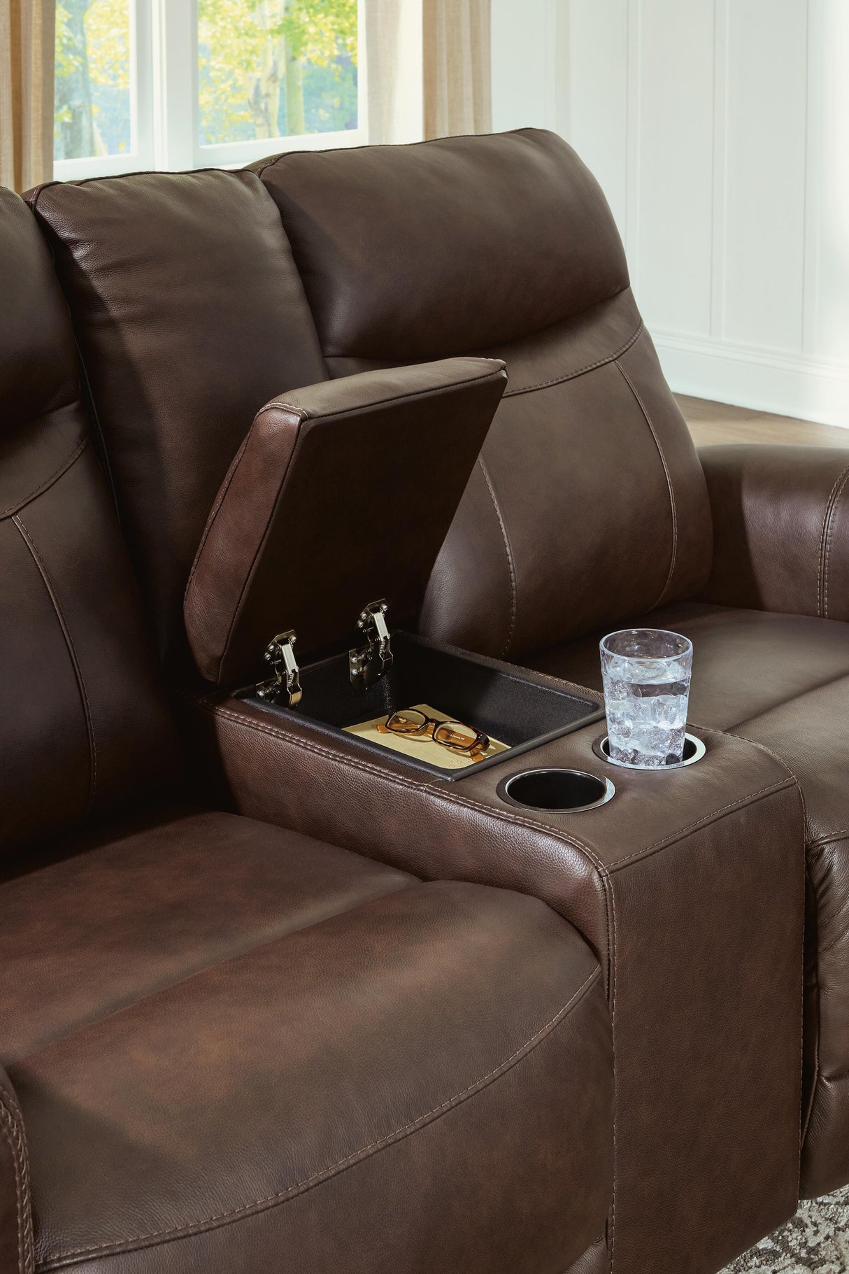 Gravier Power Reclining Loveseat with Console
