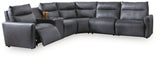 ModZ 6-Piece Power Reclining Sectional with Audio Console