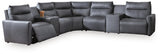 ModZ 7-Piece Power Reclining Sectional with Audio Consoles