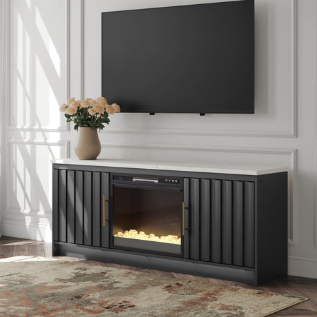 Cadmori 63\" TV Stand with Electric Fireplace