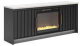 Cadmori 63\" TV Stand with Electric Fireplace