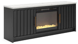 Cadmori 63\" TV Stand with Electric Fireplace
