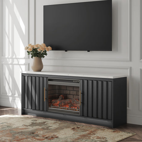 Cadmori 63\" TV Stand with Electric Fireplace