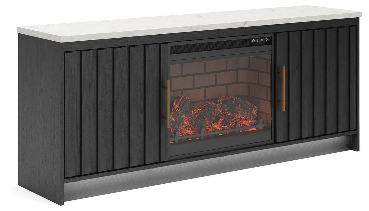 Cadmori 63\" TV Stand with Electric Fireplace