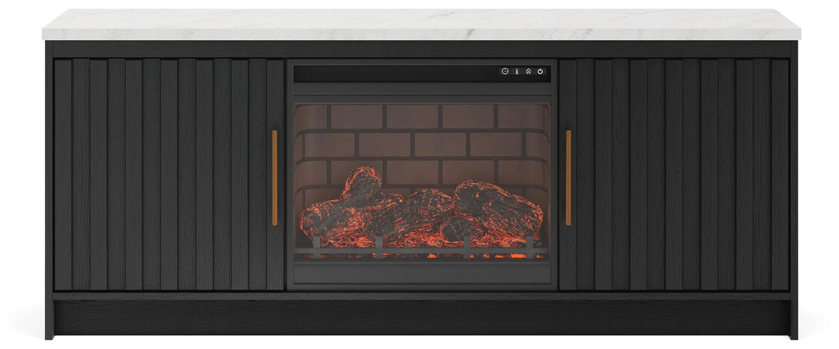 Cadmori 63\" TV Stand with Electric Fireplace