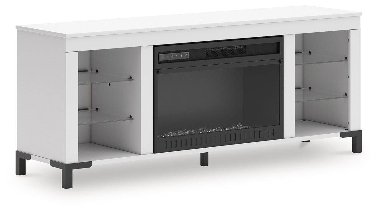 Brollevi 60" TV Stand with Electric Fireplace