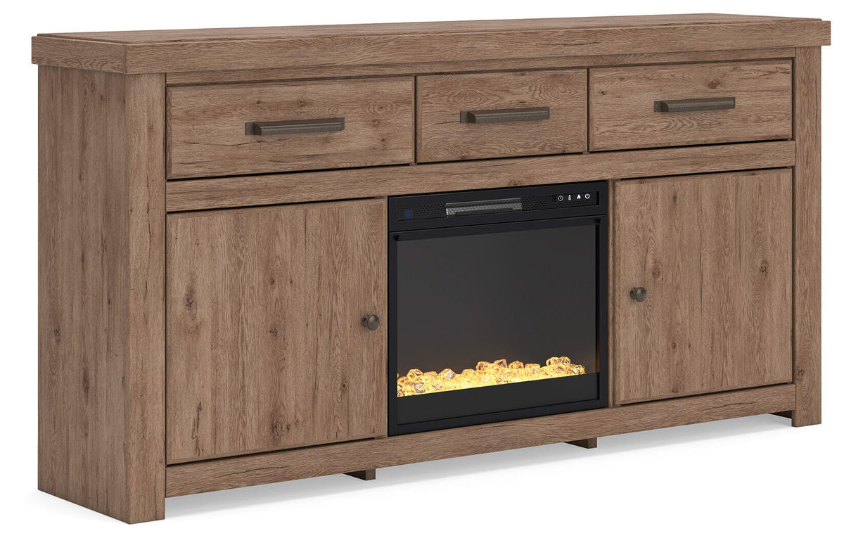 Garistyn 73\" TV Stand with Electric Fireplace