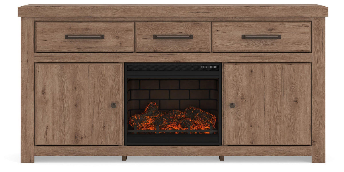 Garistyn 73\" TV Stand with Electric Fireplace