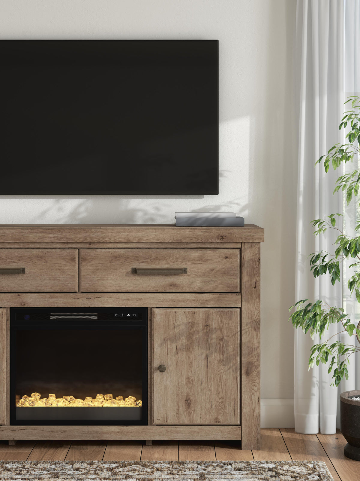 Garistyn 62\" TV Stand with Electric Fireplace