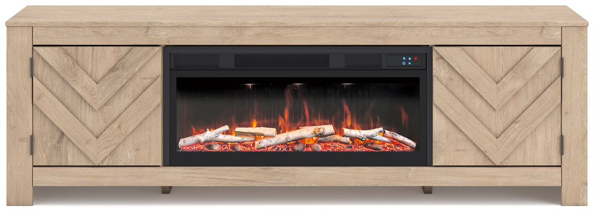 Cayboni 71\" TV Stand with Electric Fireplace