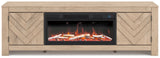 Cayboni 71\" TV Stand with Electric Fireplace