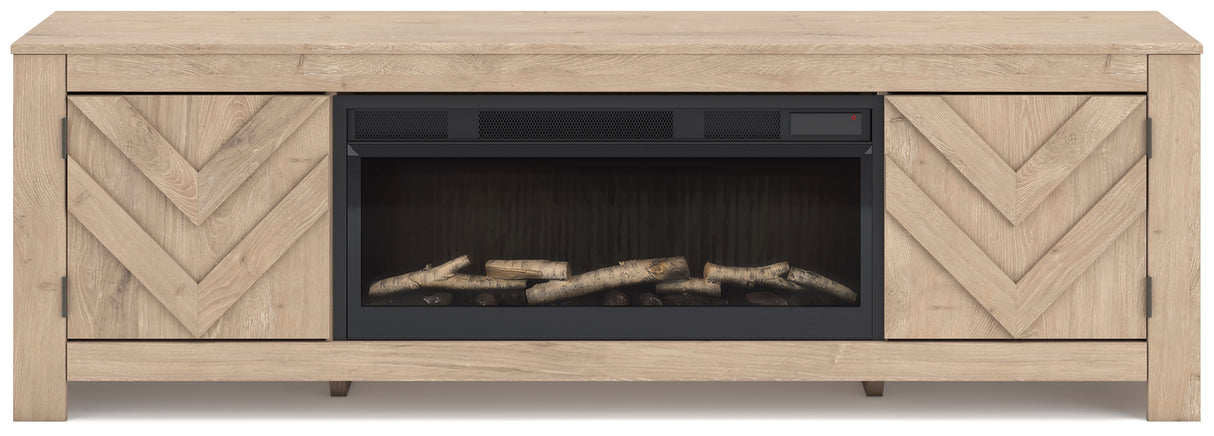 Cayboni 71\" TV Stand with Electric Fireplace