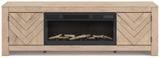 Cayboni 71\" TV Stand with Electric Fireplace