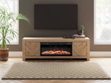 Cayboni 71\" TV Stand with Electric Fireplace