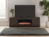Cayboni 71\" TV Stand with Electric Fireplace