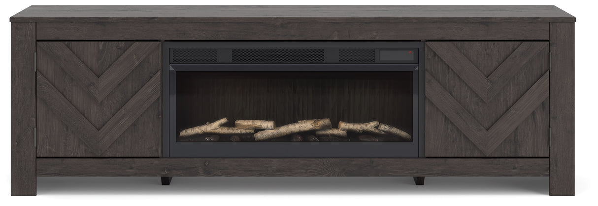 Cayboni 71\" TV Stand with Electric Fireplace